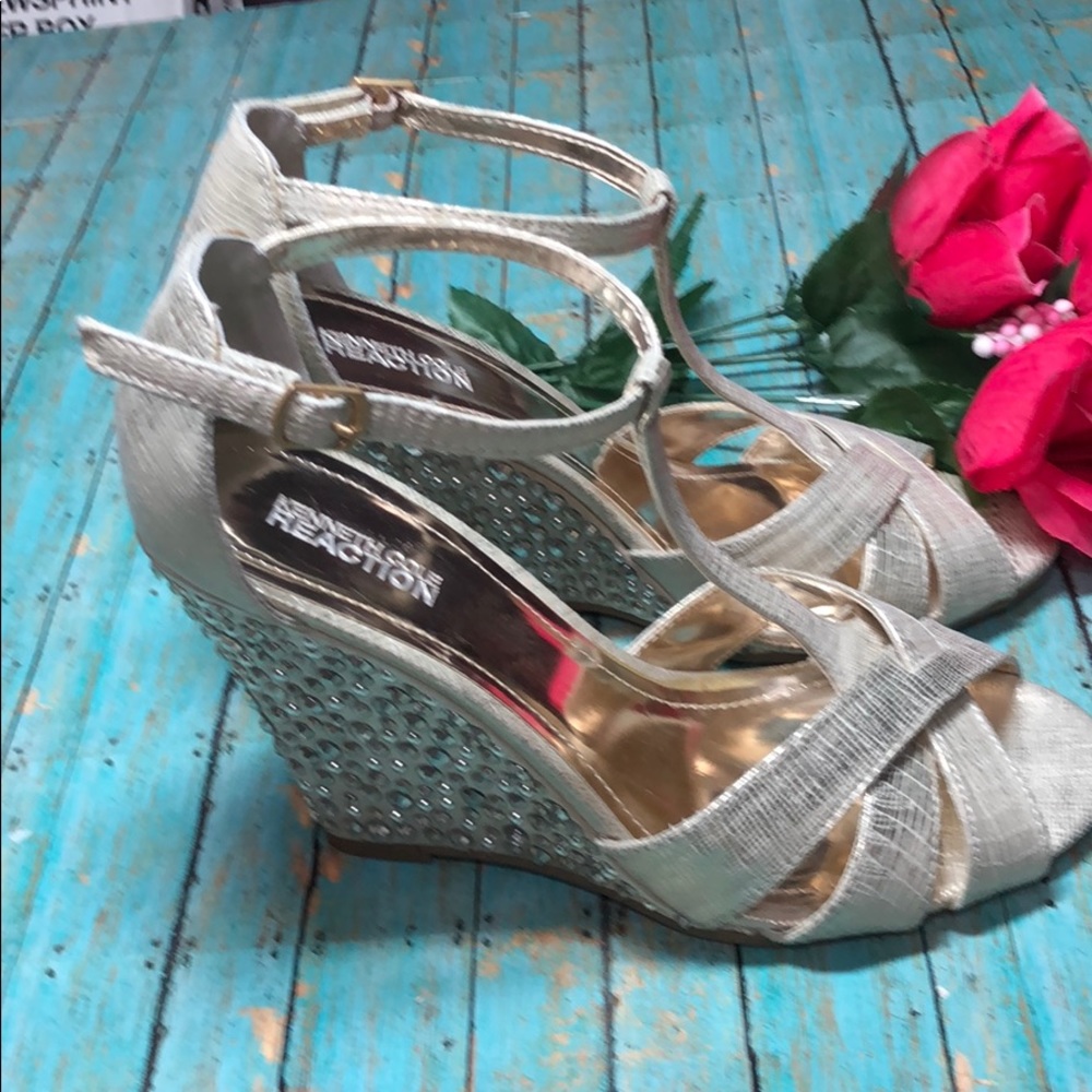 Kenneth Cole Reaction Rhinestone Studded Wedge - Picture 5 of 6